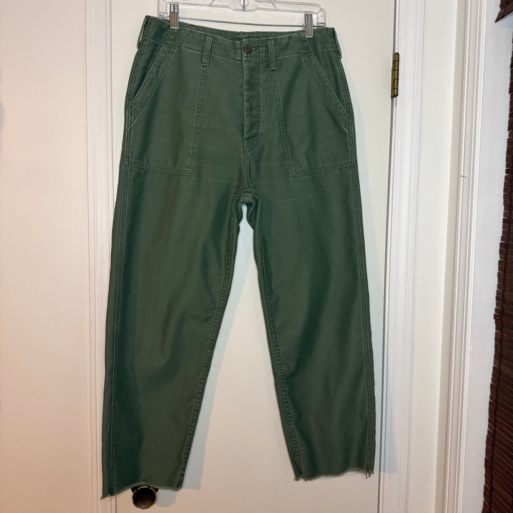 MOTHER Olive Green Workwear Jeans
